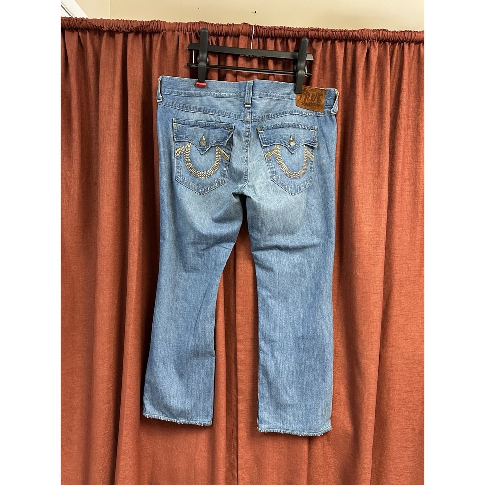 True Religion Size 44 Blue Denim Ricky Jeans Pants Style MQ2859M52 Thick stitch